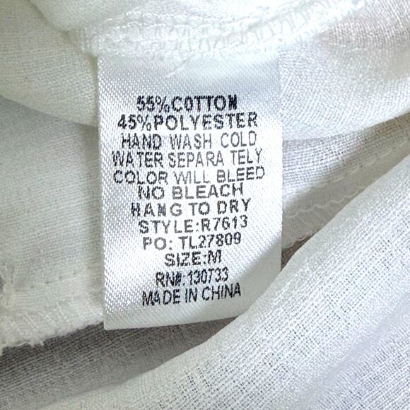 UMGEE Woman's White Wrap Dress. Boho/Bohemian. Size: M - Picture 4 of 7